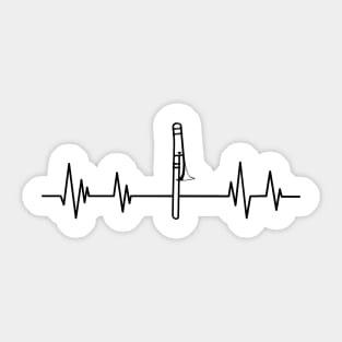 Trumpet heartbeat Trumpet and Clarinet lover trumpet beat Sticker